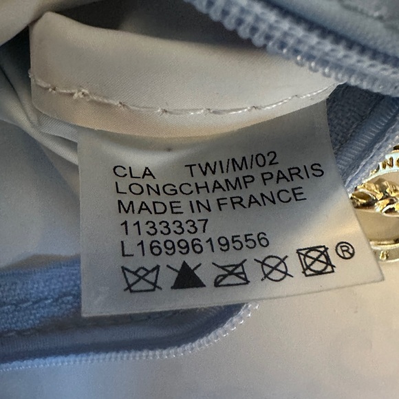 Longchamp Light Blue and Brown Wristlet - Picture 9 of 12